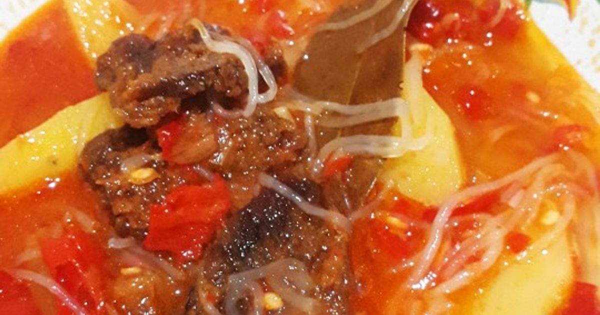 Dendeng Kuah (Bakuah) ala Indah (masakan Padang)