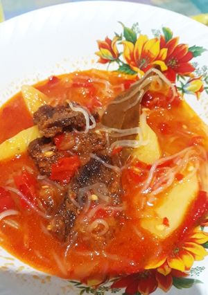 Foto resep Dendeng Kuah (Bakuah) ala Indah (masakan Padang)