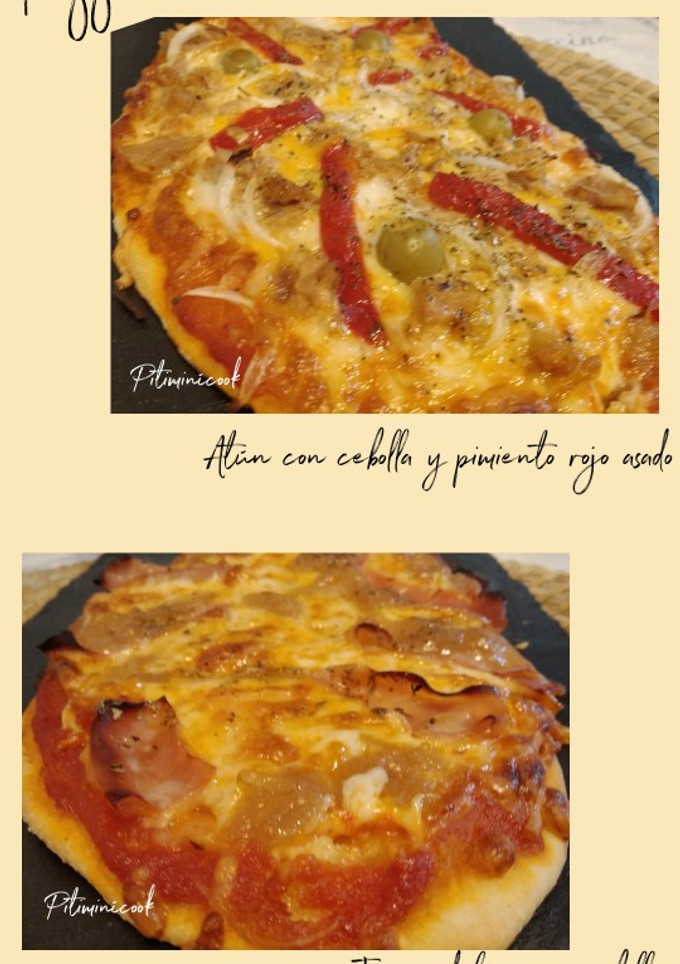 Una foto de Pizzas Caseras de Atún/Jamón Dulce