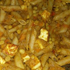 Paneer pasta A picture of Paneer pasta.