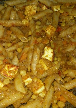 A picture of Paneer pasta.