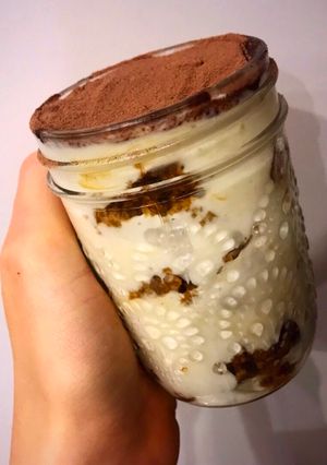 Una foto de Tiramisú saludable para desayunar!
