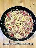 Spaghetti Aglio Olio Smoked Beef