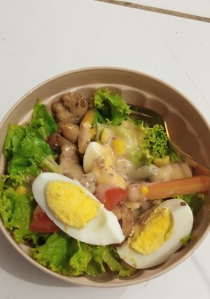 Foto resep Salad Ayam Panggang Segar