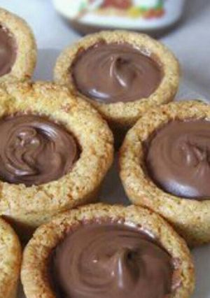 A picture of Nuttella cookie cups🍪🍪.
