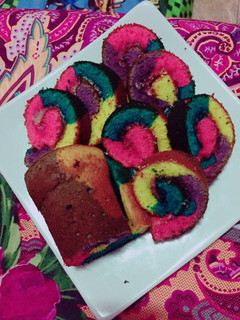 Foto resep Bolu gulung rainbow keju