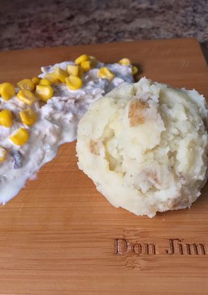 Una foto de Pollo en crema, versión fría