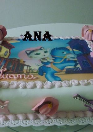 Una foto de Torta de Sheriff Callie cumpleaños de Juana