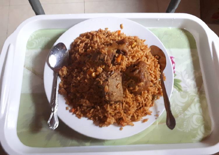 Bill of rice, vegetables and fried chicken