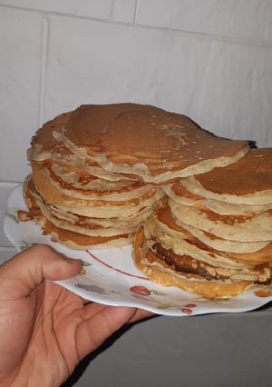 Una foto de Hotcakes de banana y avena