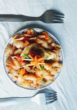 A picture of Vegetable pasta.