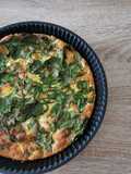 Frittata feta et pousses d'épinard