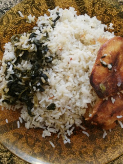 عکسی از دستور پلو اسفناج