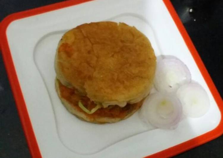 Steps to Make Homemade Leftover Bhaji Burger