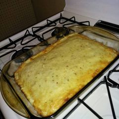A picture of Verda chicken casserole.