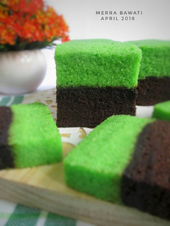 Foto resep Brownies Kukus Pandan Coklat