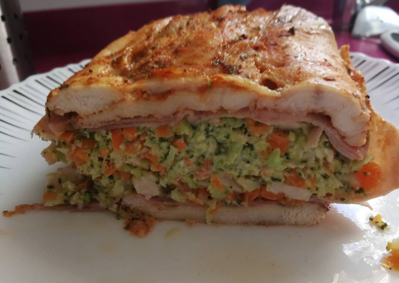 Pastel de brócoli y zanahoria