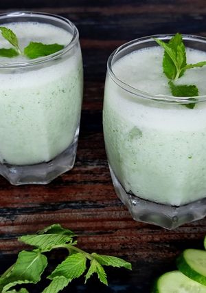 A picture of Spicy Cucumber Buttermilk Cooler.