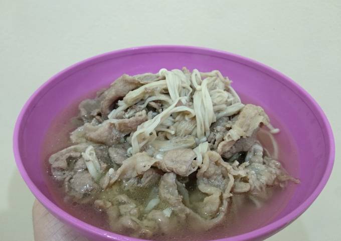 Cara Praktis Memasak Sup Daging Enoki Yang Enak Banget