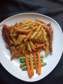 Stir fried macaroni ainihin hoton girkin