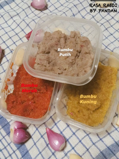 Foto resep Trio Bumbu Dasar — Bumbu Dasar Merah, Bumbu Dasar Putih, Bumbu Dasar Kuning