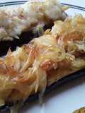 Berenjenas🍆 con cebolla🌰 caramelizada y pollo🍗!!!