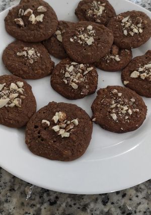 Una foto de Galletas proteicas de chocolate y harina de coco