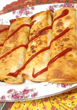 عکسی از دستور سمبوسه پیتزایی رولی