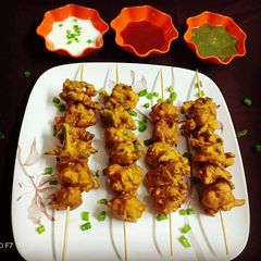 A picture of Spring onions bhajia.