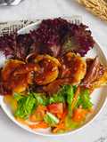 Steak Tempe with Mushroom Sauce