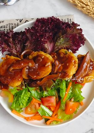 Foto resep Steak Tempe with Mushroom Sauce