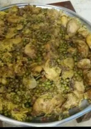 صورة لوصفة مقلوبه بالدجاج