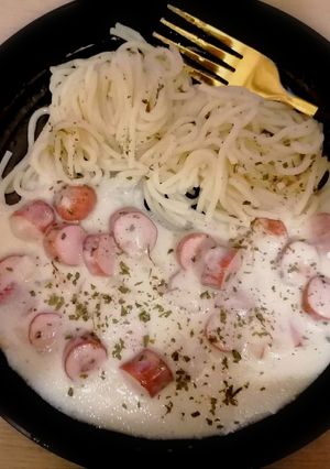 Sajt szószos tészta recept fotója