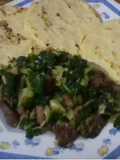 Espinacas y col "repollo" en salsa de chimichurri