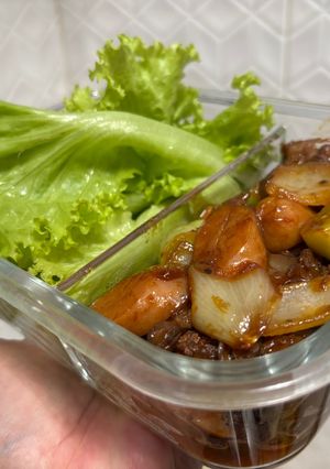 Foto resep Ssam Daging dan Sosis