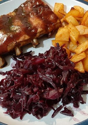 Párolt lilakáposzta recept fotója