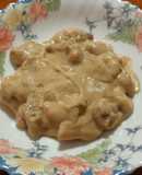 Pollo con crema de castañas