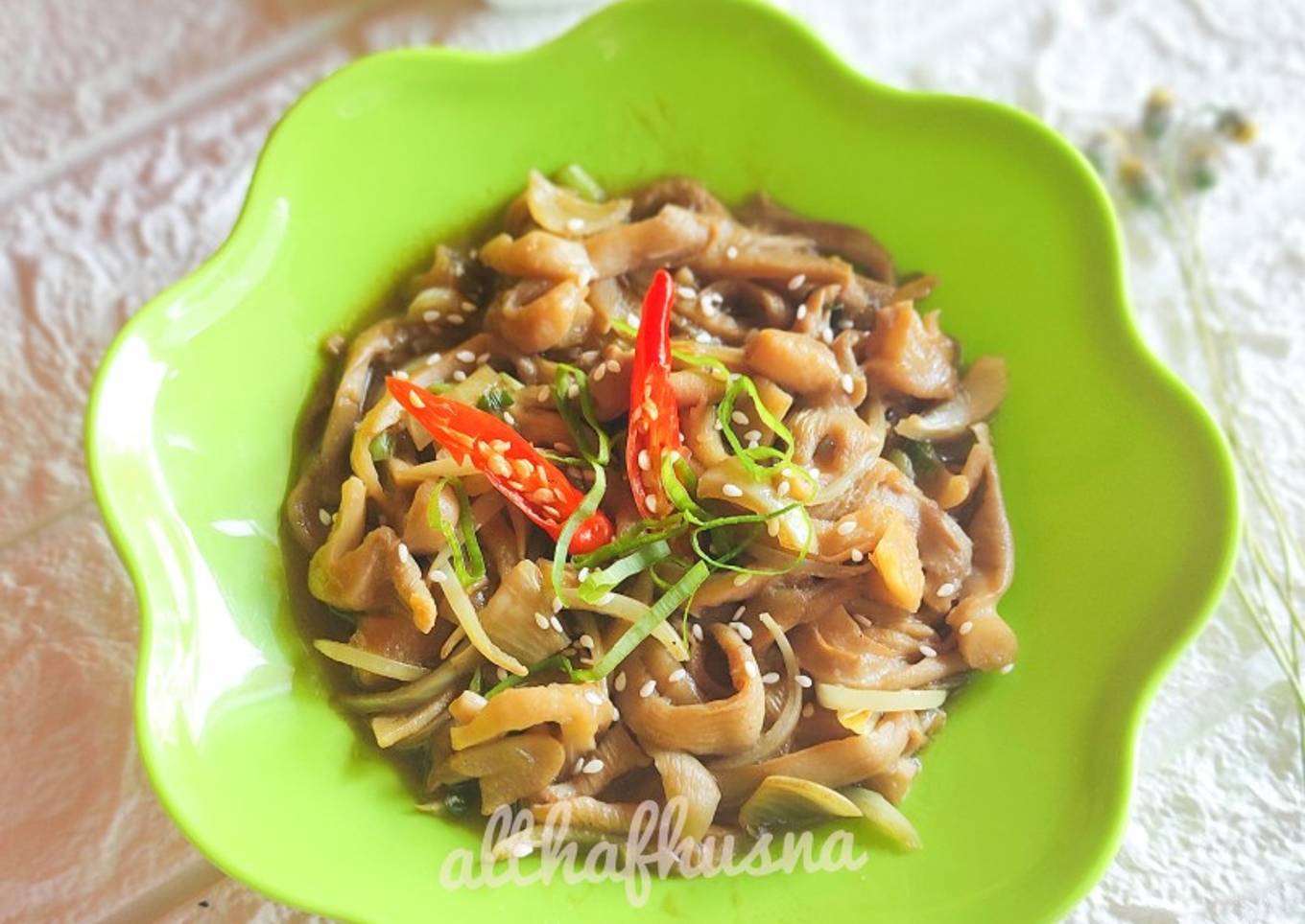 57. Jamur Tiram Saus Teriyaki