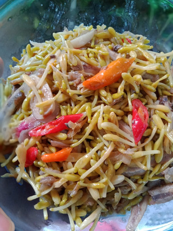 Bagaimana Membuat Oseng bunga pepaya teri tidak pahit, Lezat