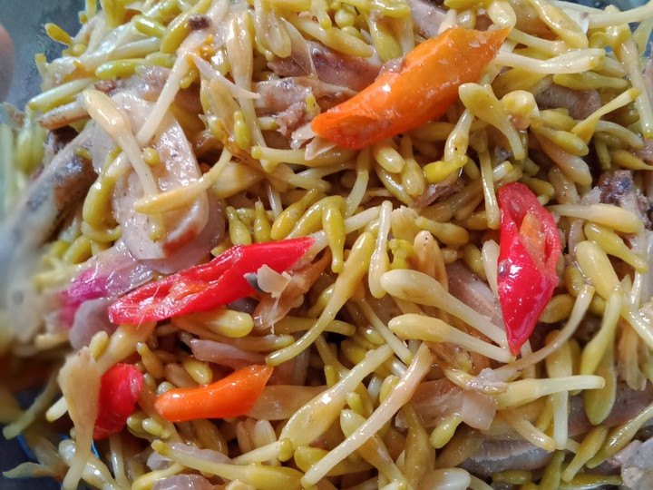 Bagaimana Membuat Oseng bunga pepaya teri tidak pahit, Lezat