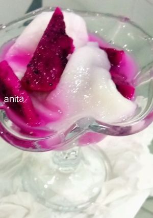 Foto resep Kelapa muda mix buah naga