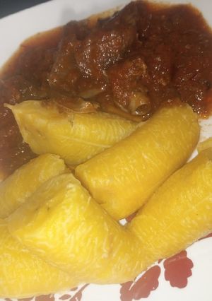 A picture of Boiled plantain.