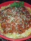 Mike's Spaghetti Squash & Red Vegetable Sauce