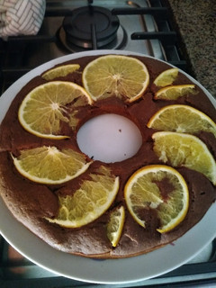 Una foto de Budín integral vegano de chocolate y naranja
