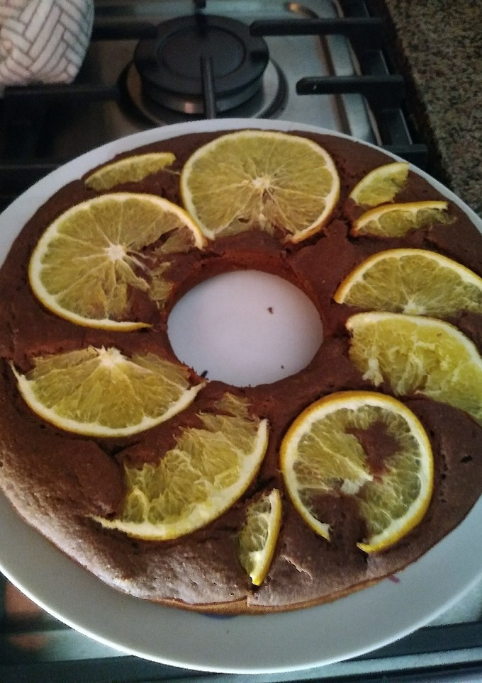 Una foto de Budín integral vegano de chocolate y naranja