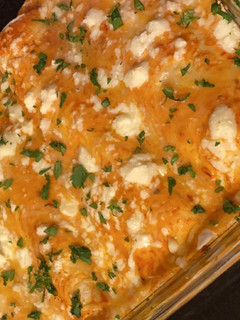 A picture of Chicken Enchiladas.