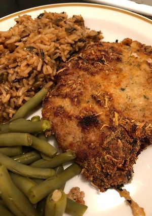 A picture of Baked Ranch Parmesan Pork Chops.