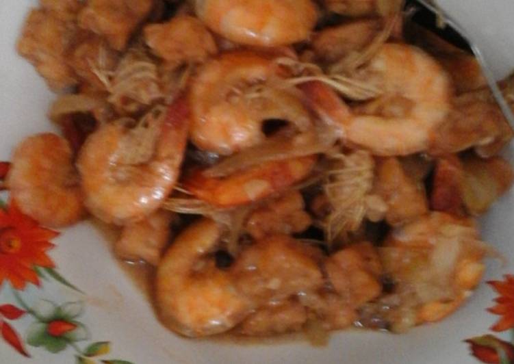 Resep Udang tempe saus tiram ala mama andrian, Lezat