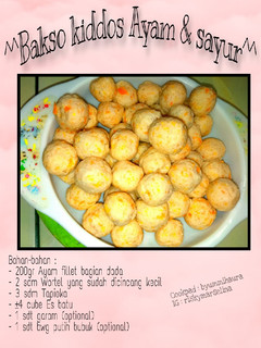 Foto resep Bakso kiddos Ayam & Sayur // snack MPASI 8m+