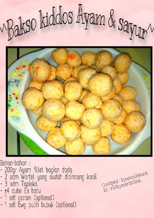 Foto resep Bakso kiddos Ayam & Sayur // snack MPASI 8m+